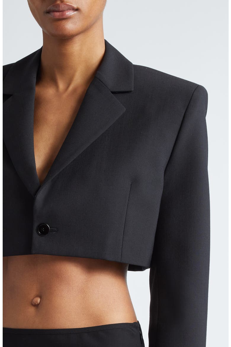 Tailored Crop Blazer, Alternate, color, BLACK