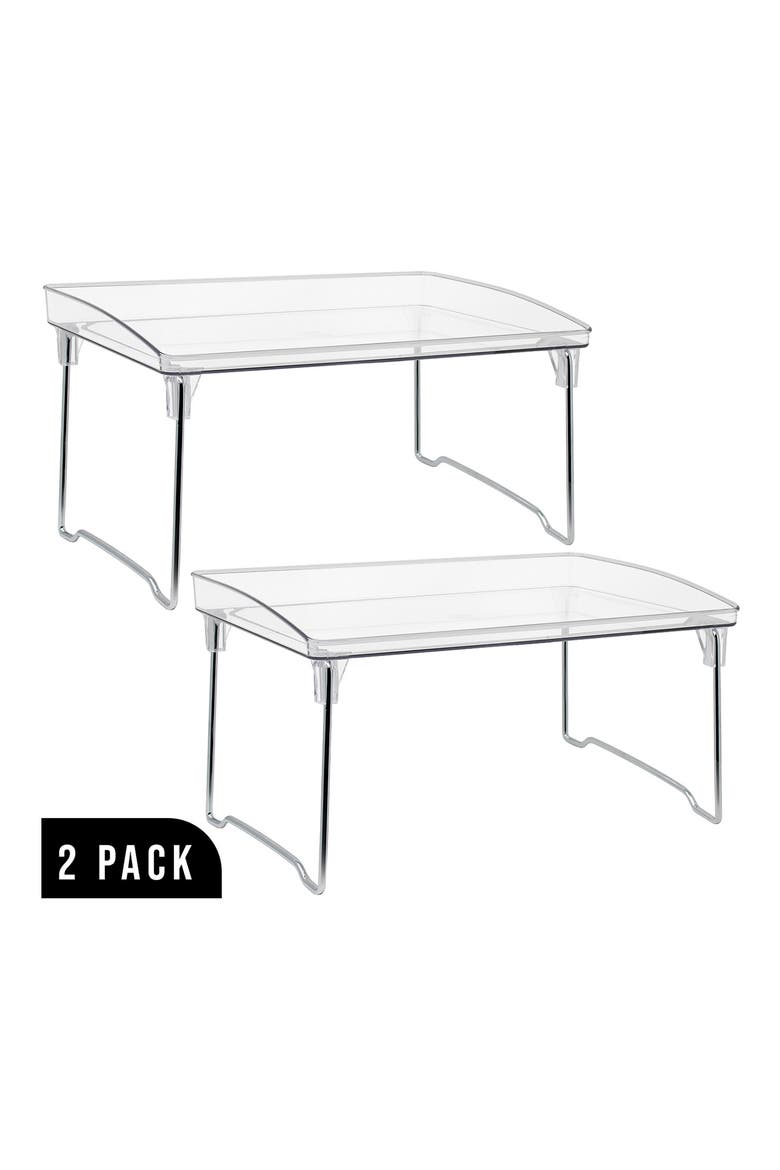 Foldable Storage Rack - Set of 2, Alternate, color, CLEAR