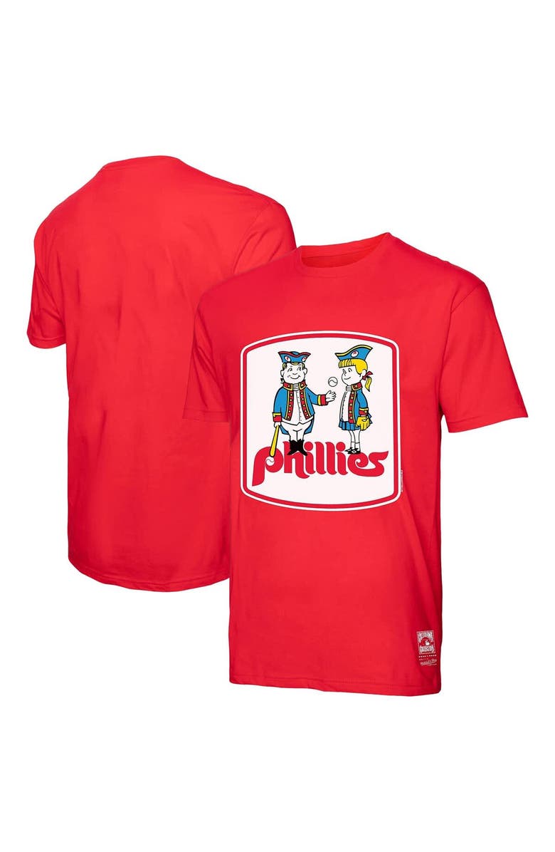 Mitchell & Ness Men's Mitchell & Ness Red Philadelphia Phillies Basic Logo T-Shirt, Alternate, color, 
