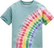 Mini Boden Kids' Tie Dye Rainbow Cotton T-Shirt