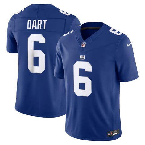 Men's Nike Jaxson Dart Royal New York Giants Team Vapor F.U.S.E. Stitched Limited Jersey