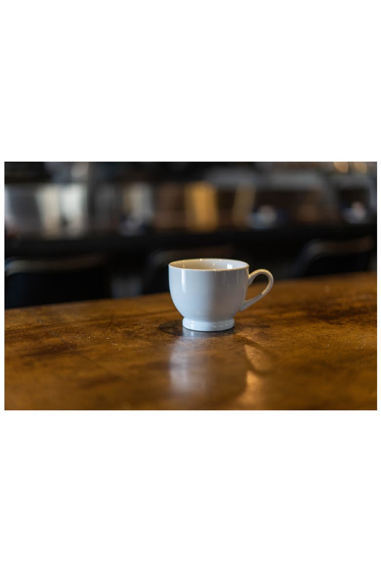 Set of 4 Footed Cappuccino Cups, Alternate, color, WHITE