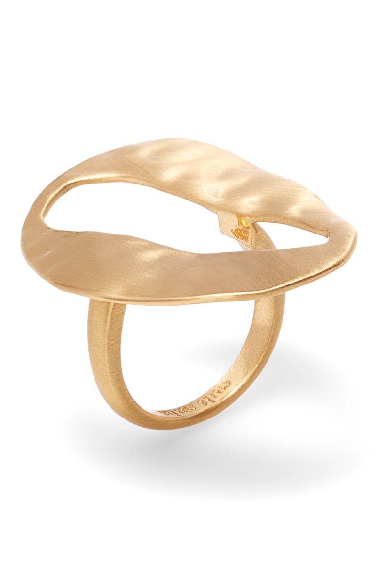 Rue Mini Ring, Alternate, color, BRUSHED BRASS