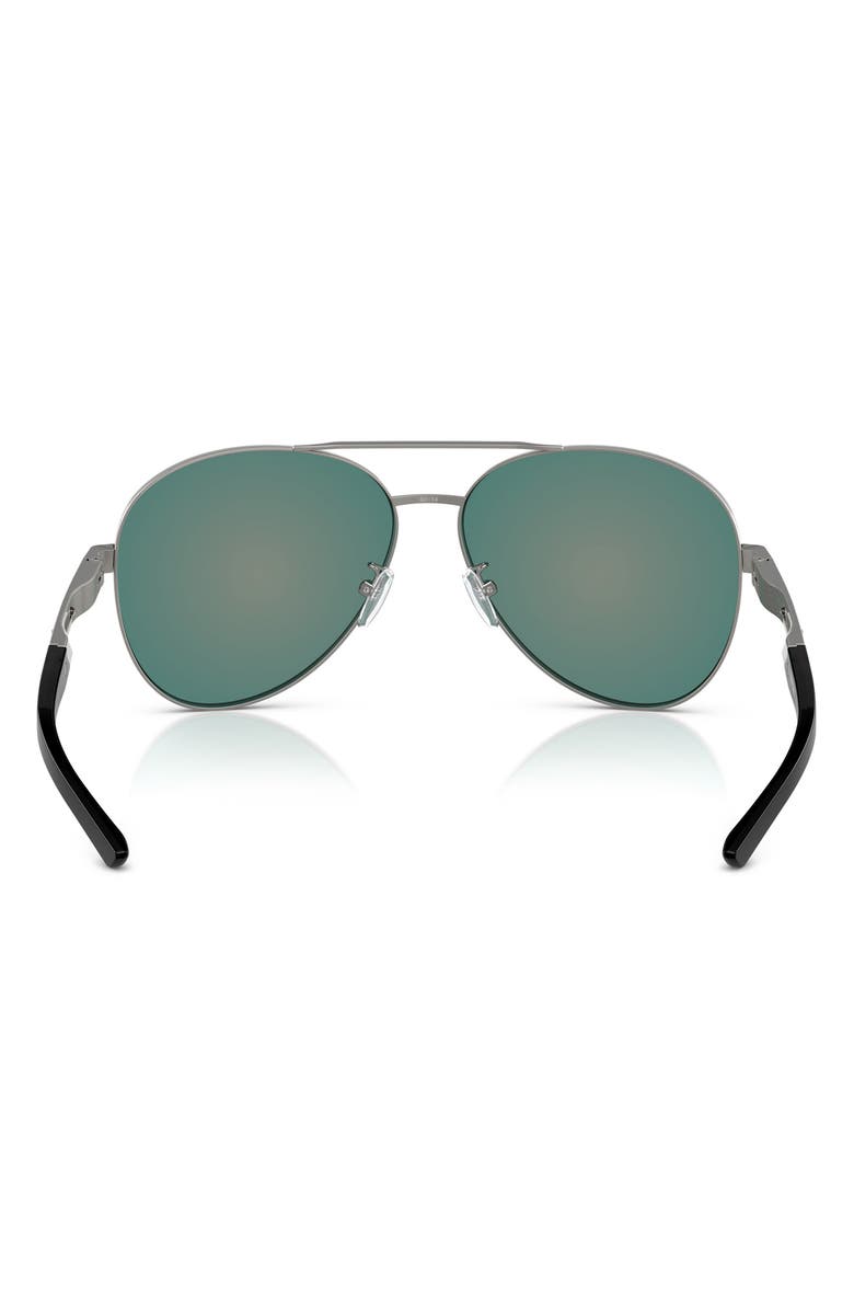 Scuderia Ferrari 60mm Mirrored Pilot Sunglasses, Alternate, color, Gunmetal