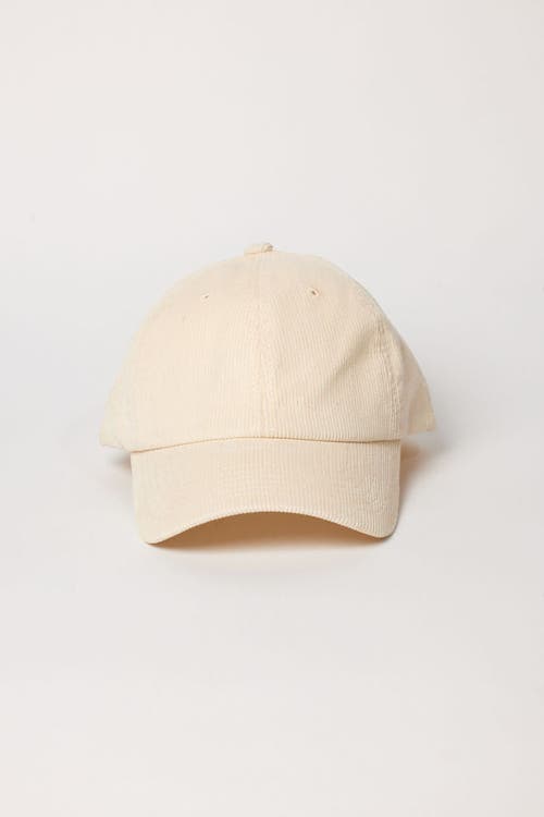 Hat Attack Cord Cap In Neutral