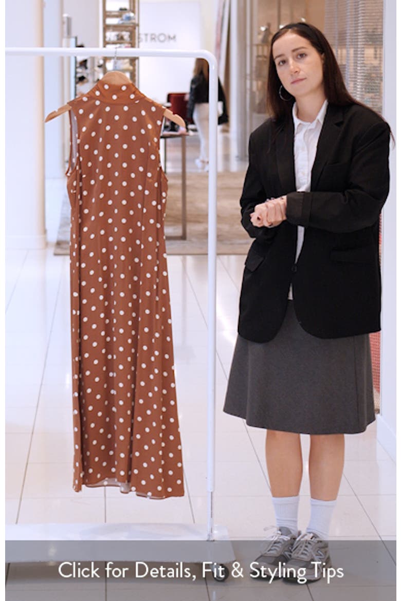 Ennis Sleeveless Satin Midi Dress video