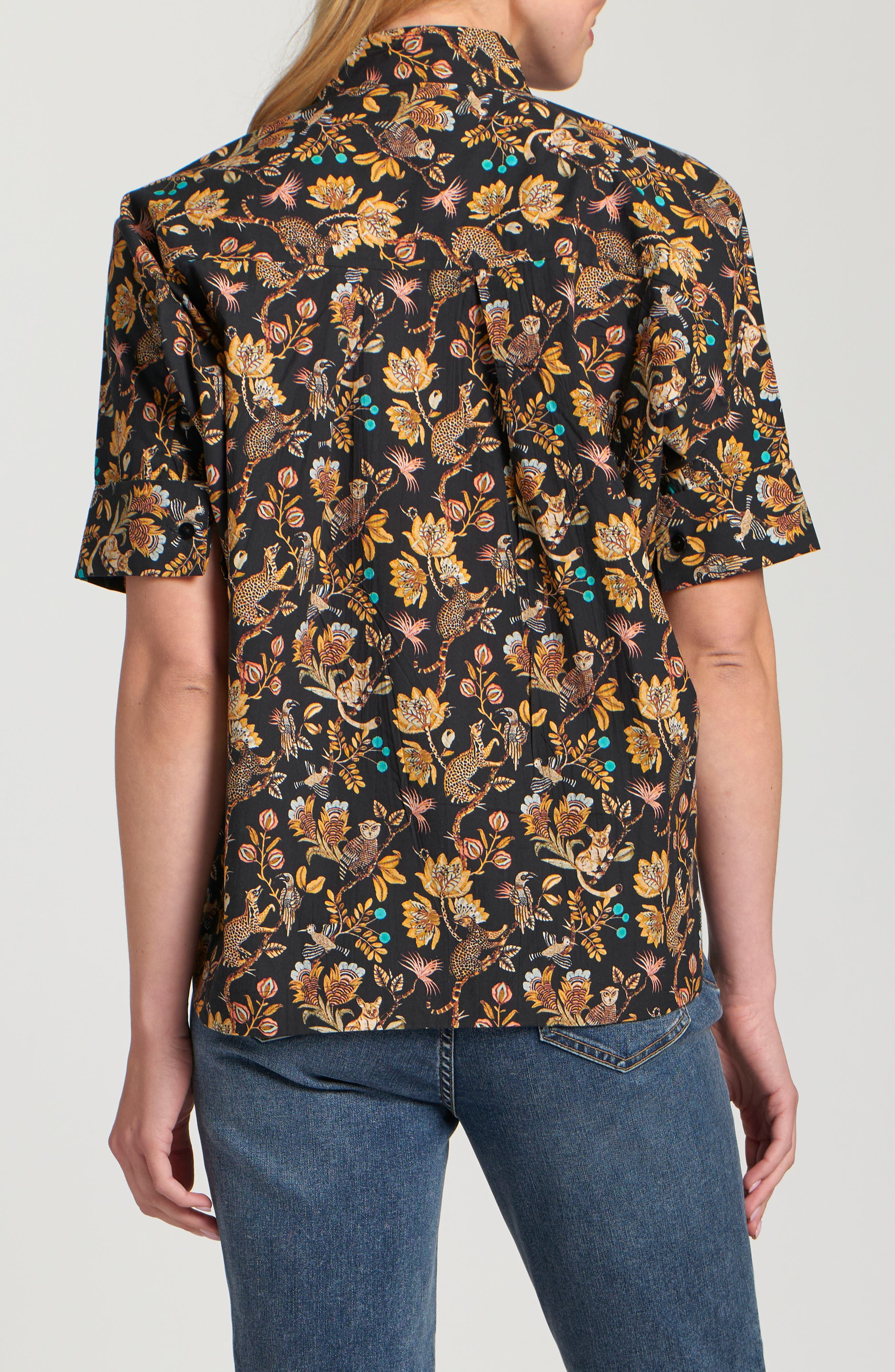 Floral Cotton Popover Top - image 2