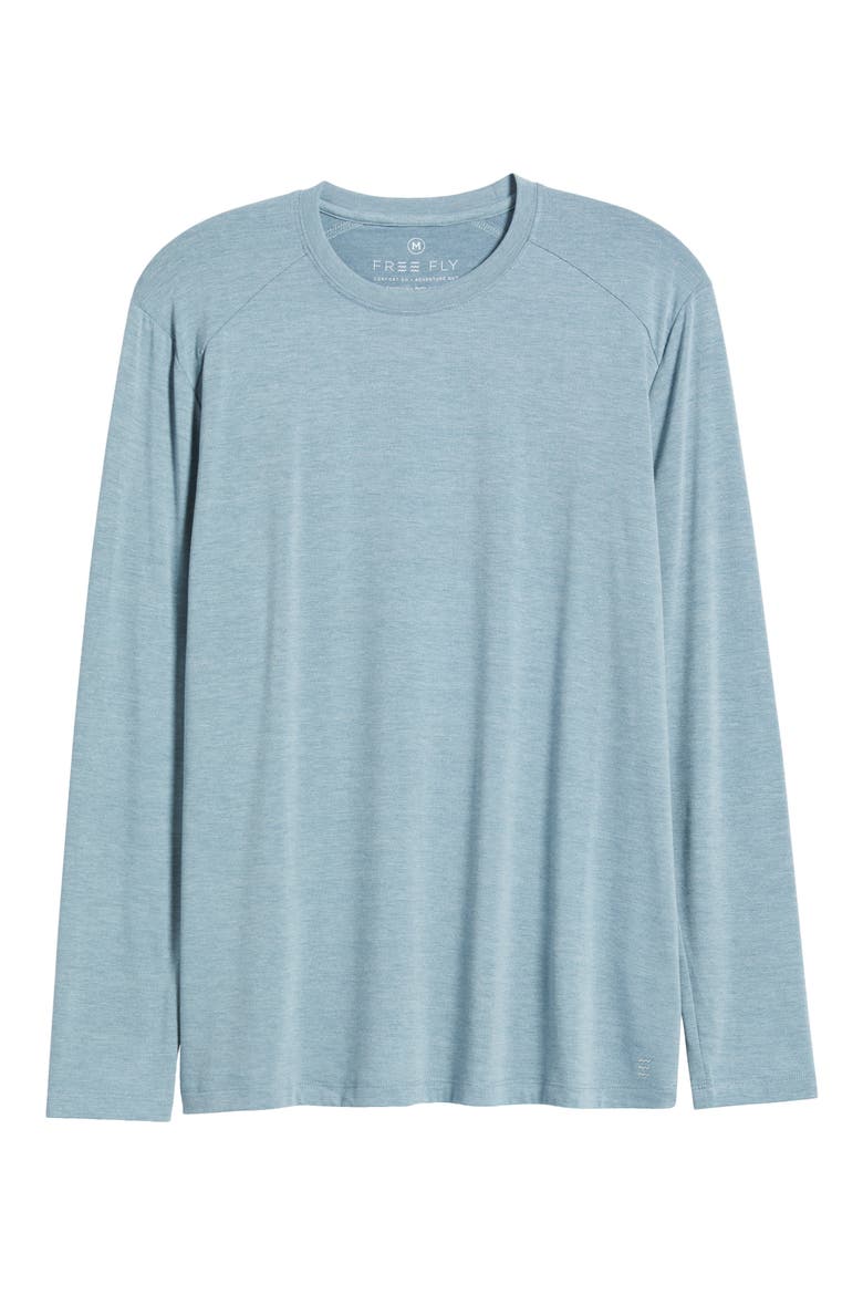 Shade Long Sleeve T-Shirt, Alternate, color, HEATHER SLATE BLUE