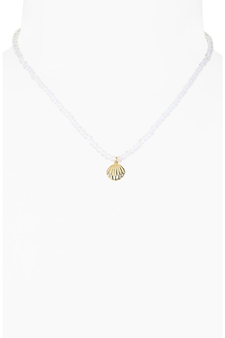 Shell Necklace, Alternate, color, GOLD