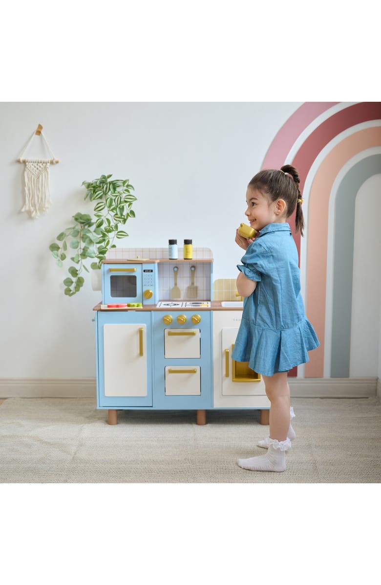 Teamson Kids Little Chef Hampton Play Kitchen & Accessories, Alternate, color, Blue