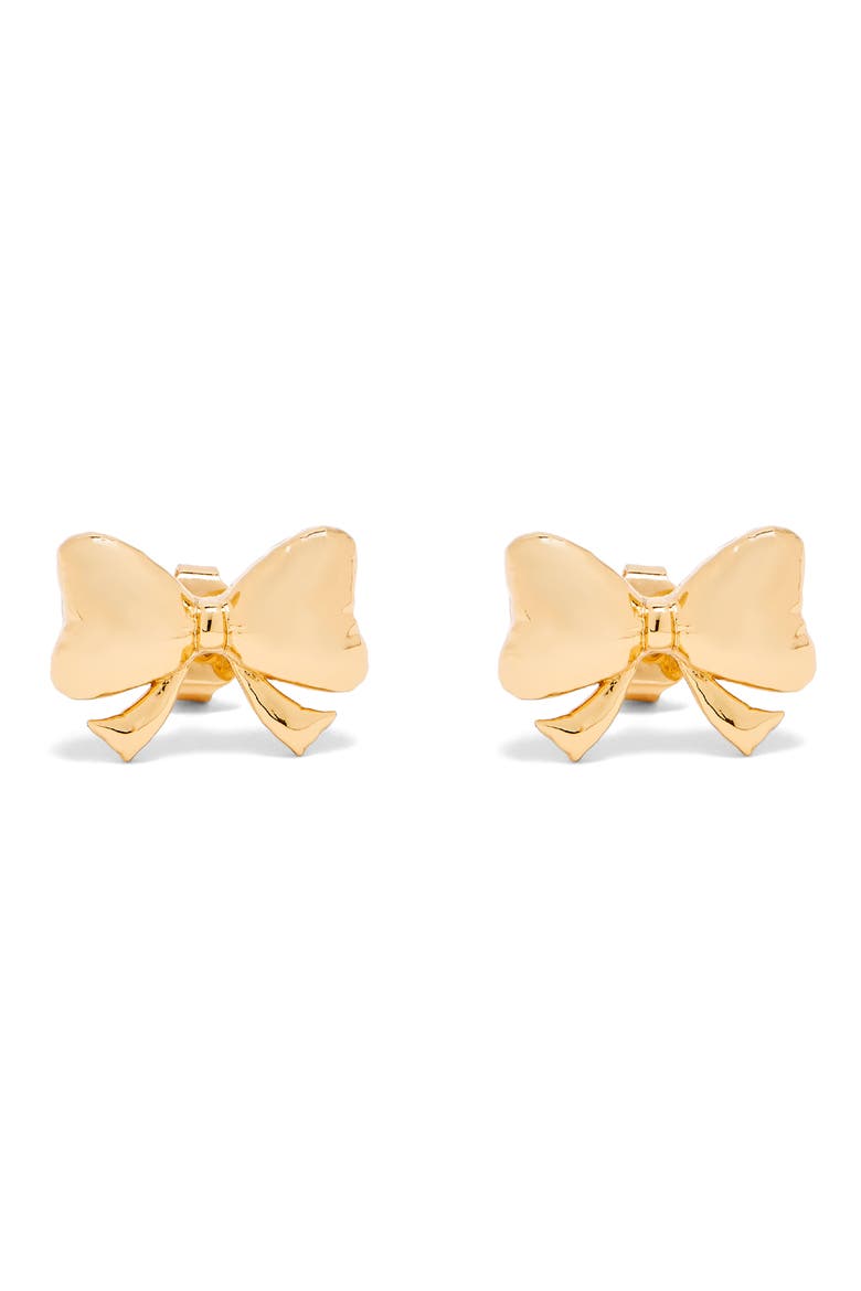 Bow Stud Earrings, Main, color, LIGHT ANTIQUE GOLD