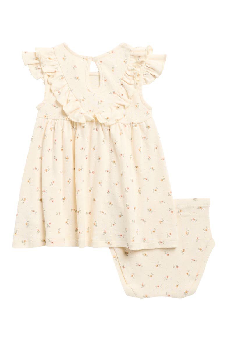 Petit Fleur Organic Cotton Dress & Bloomers Set, Alternate, color, IVORY