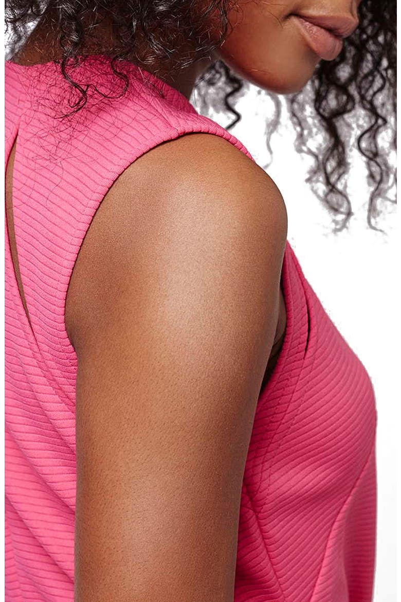 Ribbed Cutout Body-Con Dress, Alternate, color, BRIGHT PINK