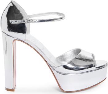 Sandaloo Metallic Peep-Toe Sandal