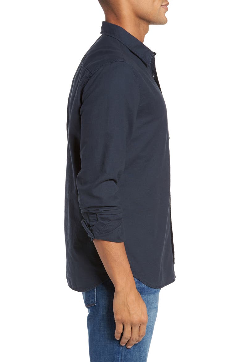 Caleb Slim Fit Twill Sport Shirt, Alternate, color, 5 YEARS PIGMENT MIDNIGHT