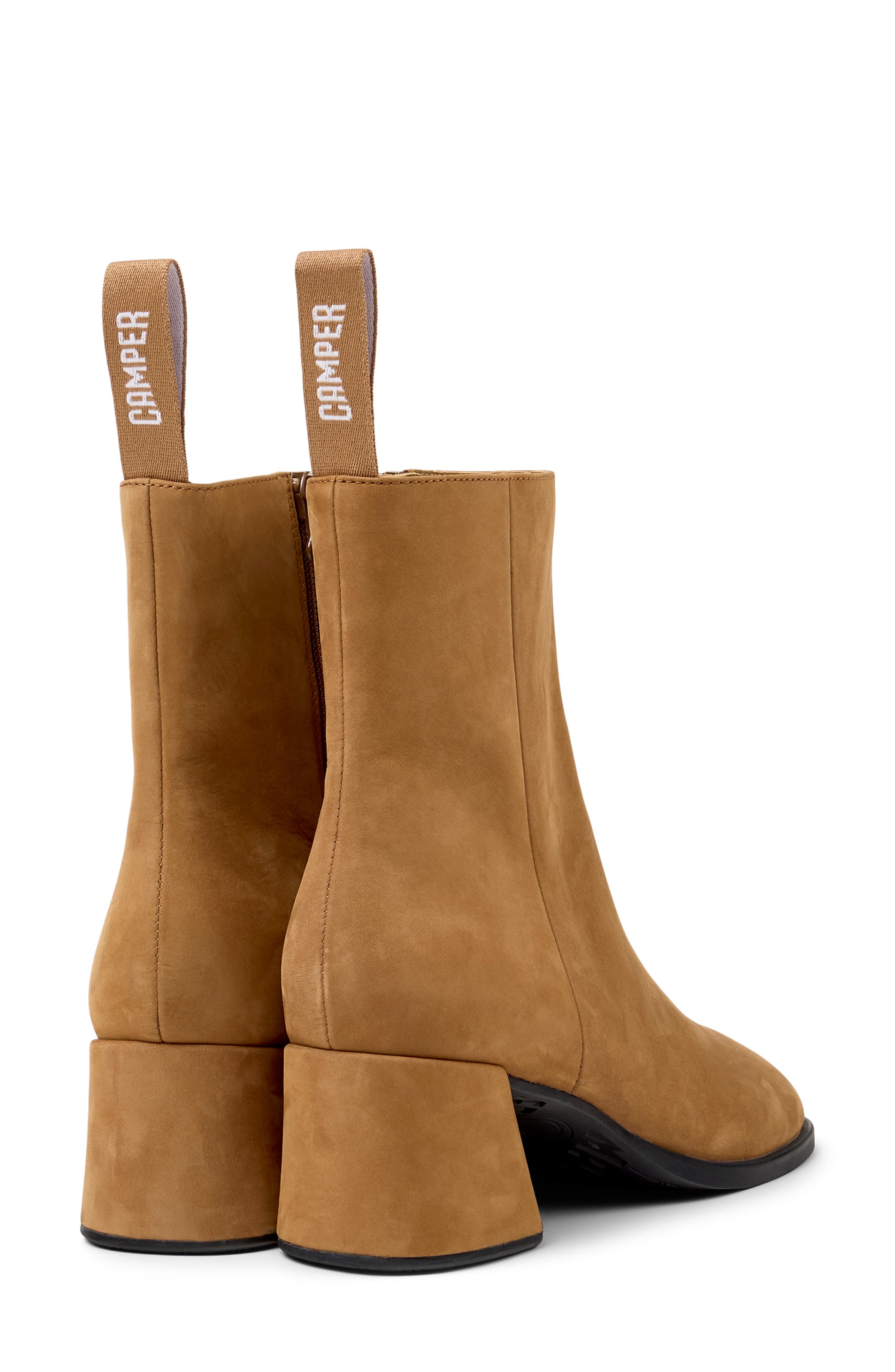 Camper Kora Square Toe Boot, Alternate, color, Medium Brown