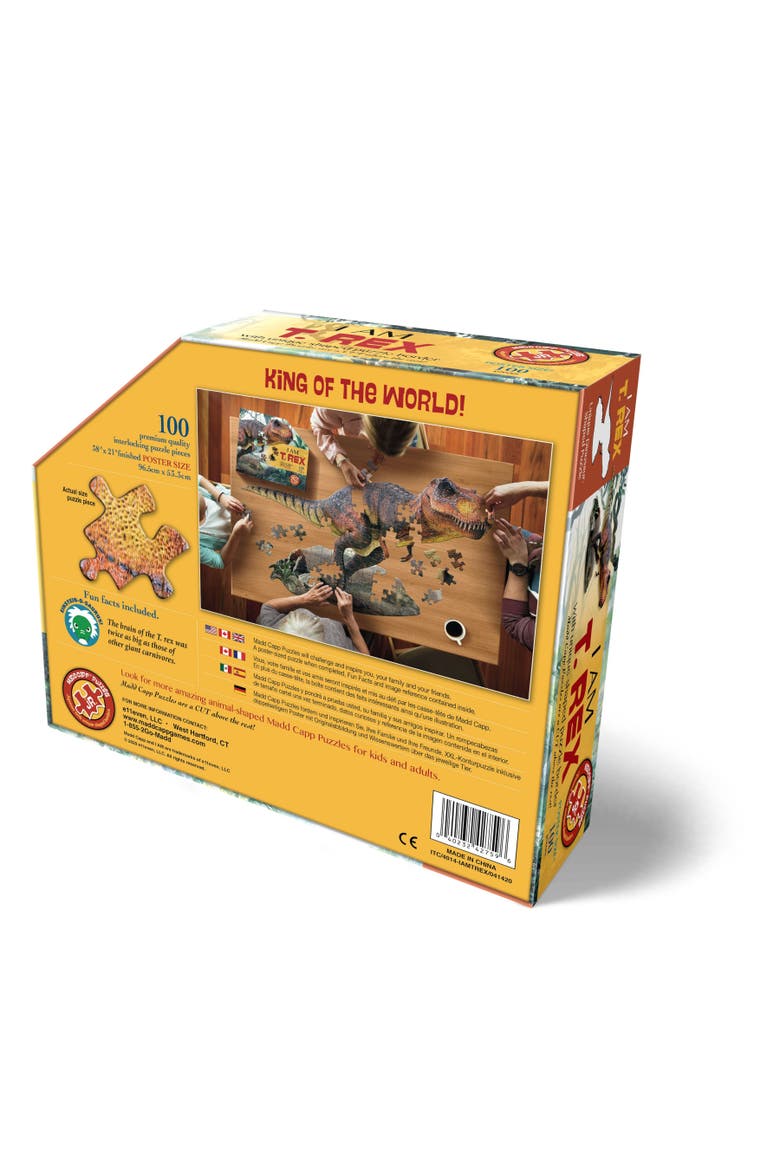 T. Rex 100 Piece Jigsaw Puzzle, Alternate, color, Multicolored