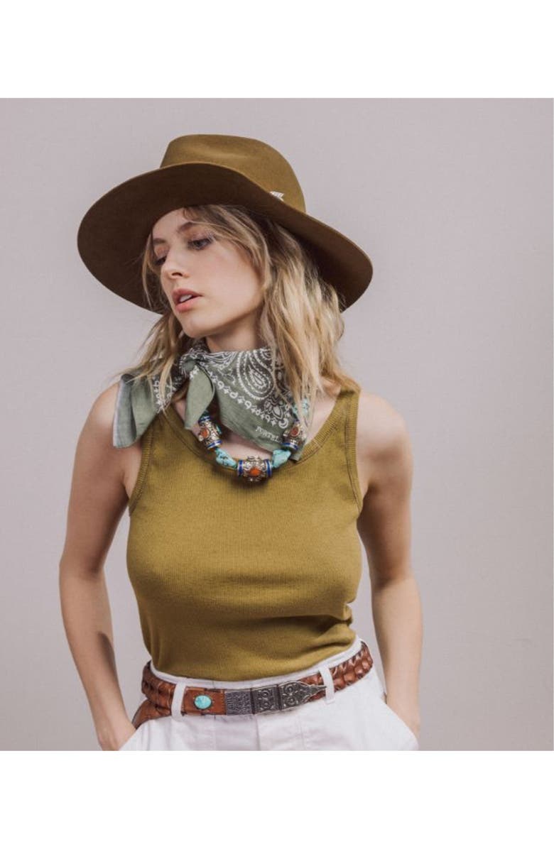 Fortela Claire Ribbed Cotton Tank Top, Alternate, color, Olive Green