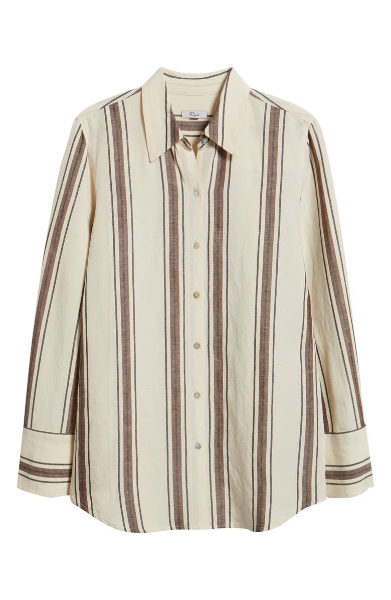 Rails Knox Variegated Stripe Linen Blend Button-Up Shirt, Alternate, color, Sequoia Stripe