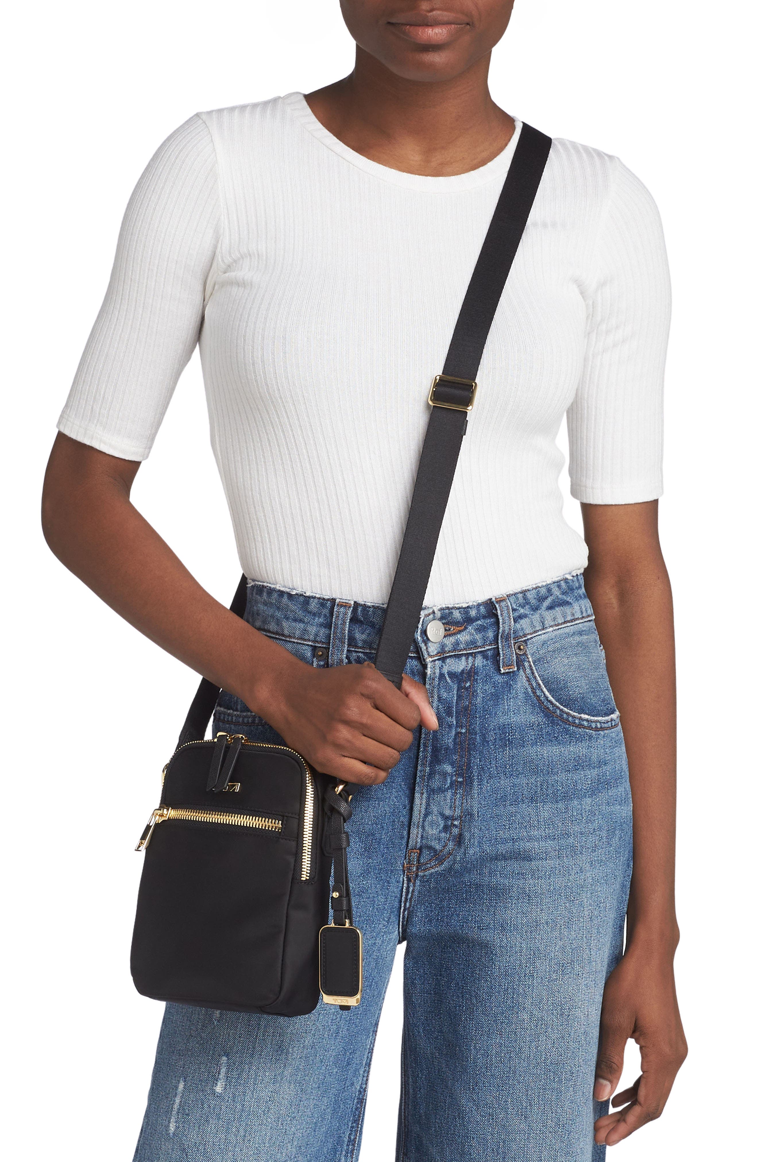 TUMI Persia Crossbody Bag, Alternate, color, Black/ Gunmetal