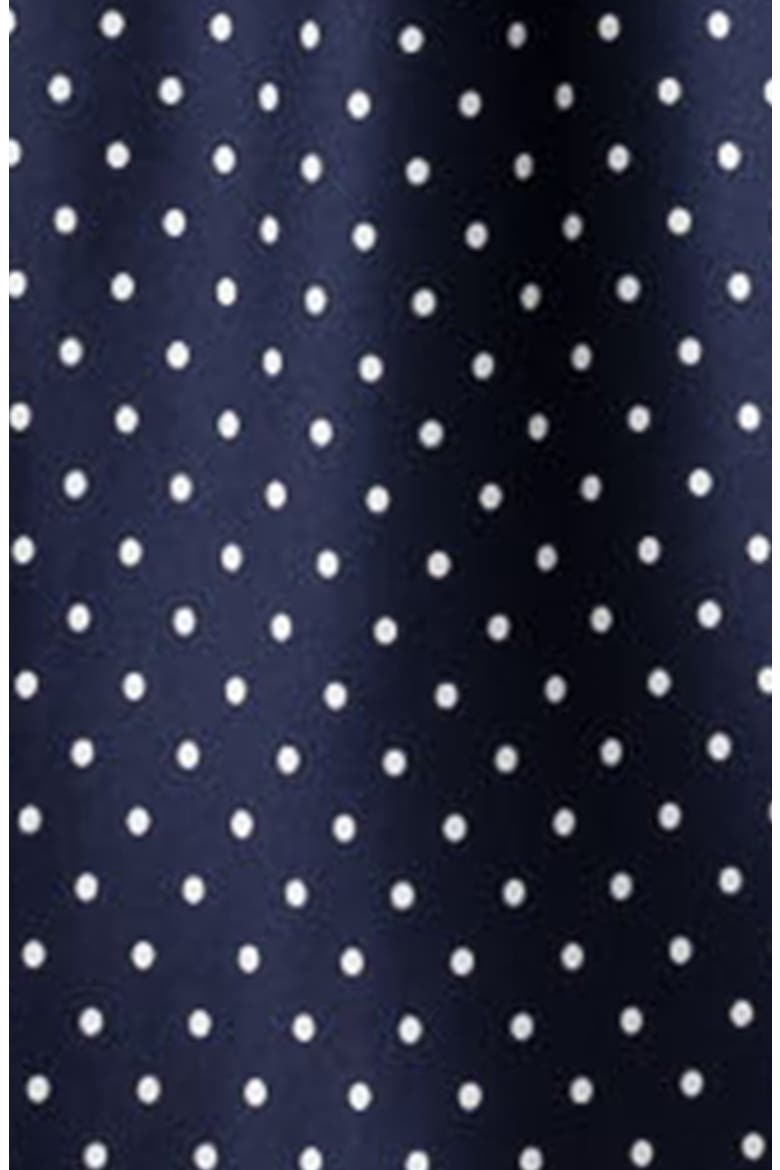 Navy Polka Dot Silk Pajamas, Alternate, color, NAVY