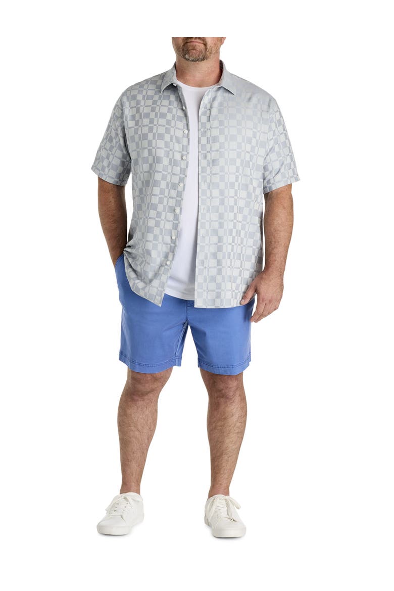 Big & Tall Abstract Print Sport Shirt, Alternate, color, BLUE