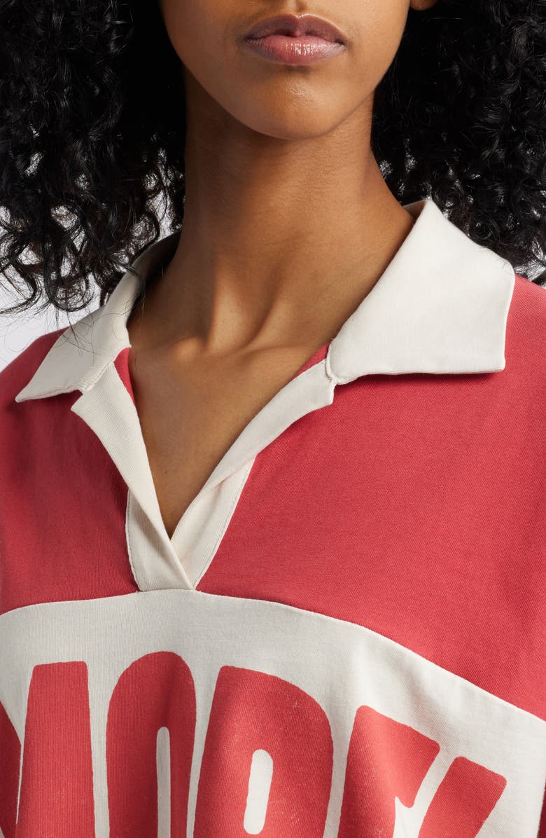 Daydreamer Amore Stripe Cotton Graphic Rugby Shirt, Alternate, color, 