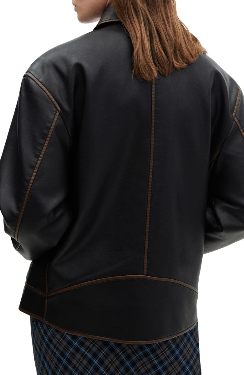 MANGO Napoli Faux Leather Jacket, Alternate, color, 