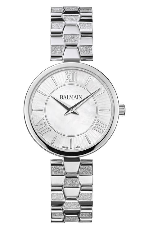 Mother-of-Pearl Stainless Steel Bracelet Watch