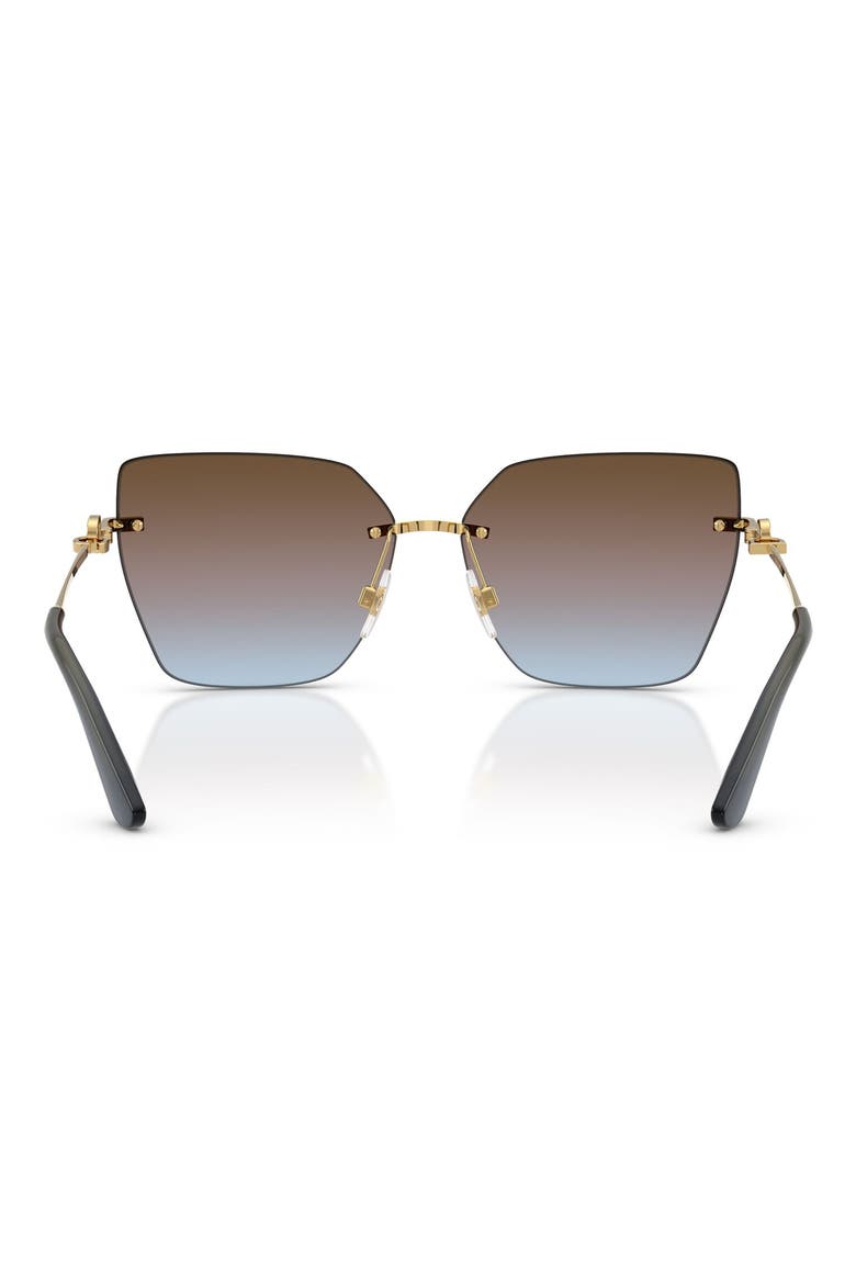 62mm Oversize Gradient Cat Eye Sunglasses, Alternate, color, GOLD / AZURE PINK BROWN