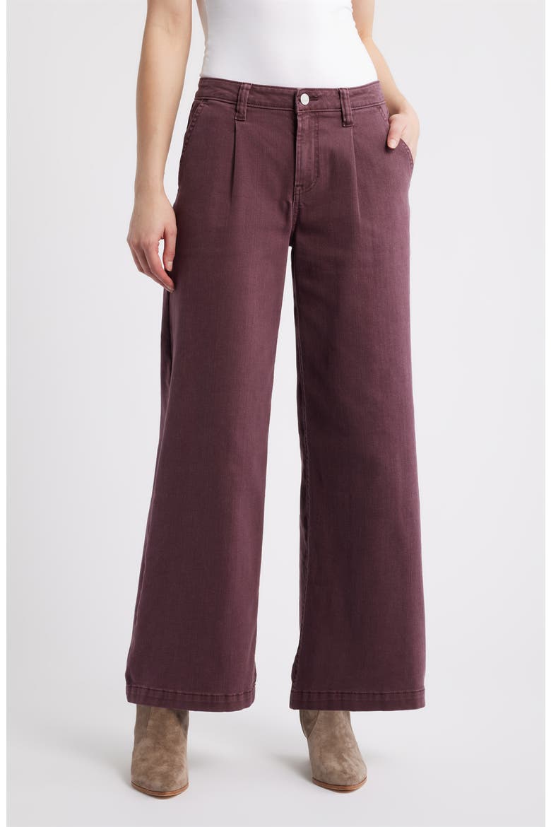 Wide Leg Trouser Jeans, Main, color, PLUM