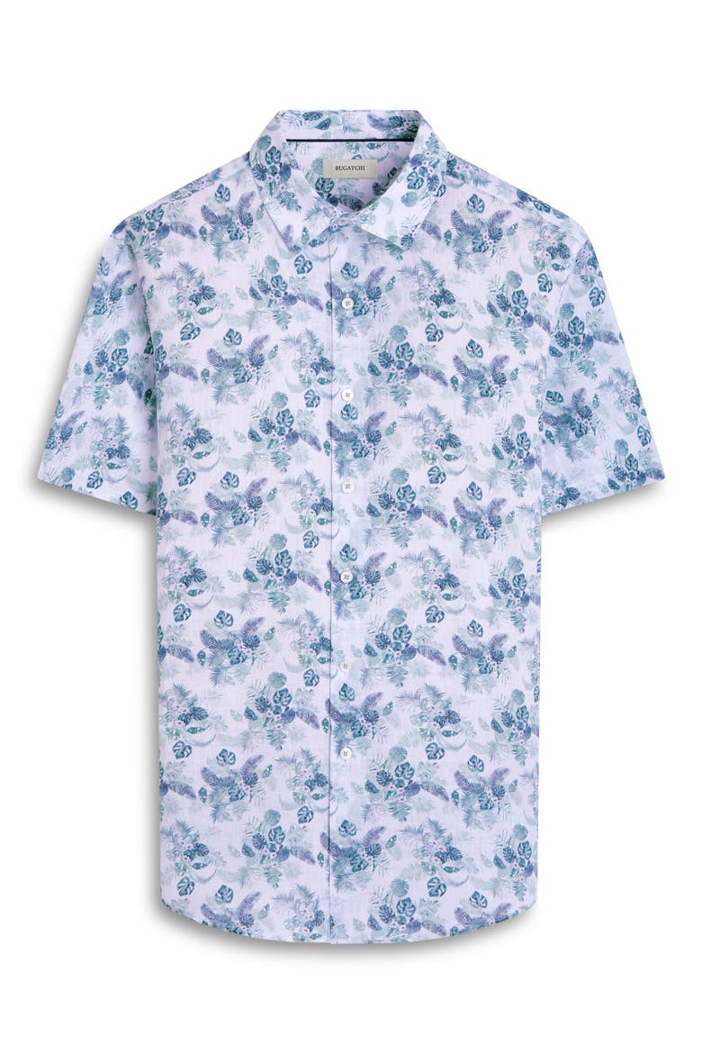 Orson Floral Short Sleeve Linen Button-Up Shirt, Alternate, color, MINT