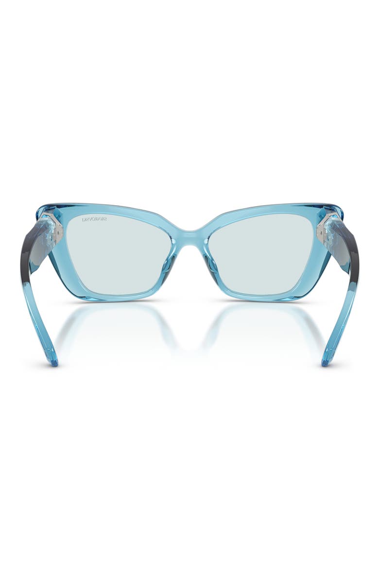 54mm Cat Eye Sunglasses, Alternate, color, TRANSPARENT BLUE / PHOTO AZURE