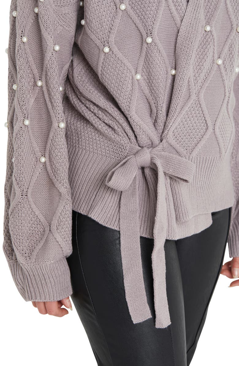 VICI Collection Embellished Wrap Sweater, Alternate, color, 