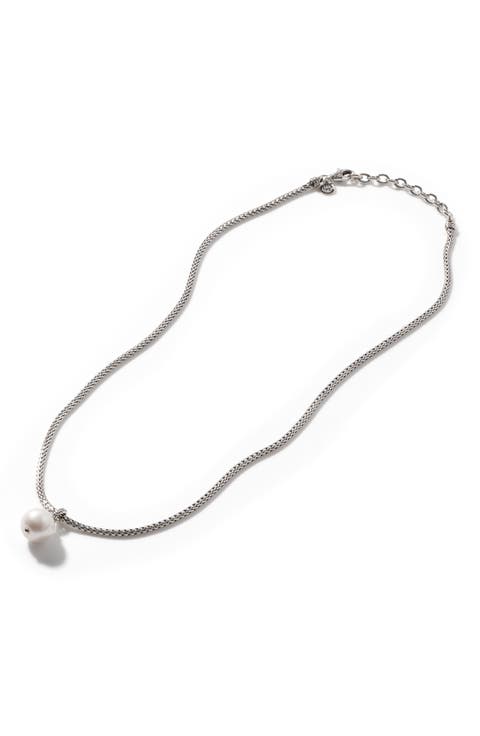 Classic Chain Freshwater Pearl Pendant Necklace