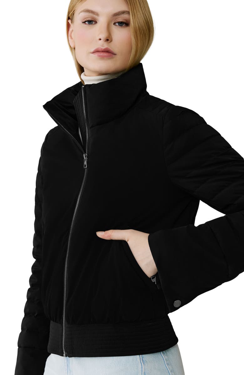 Soia & Kyo Isabella Water Repellent 700 Fill Power Down Bomber Puffer Coat, Alternate, color, Black