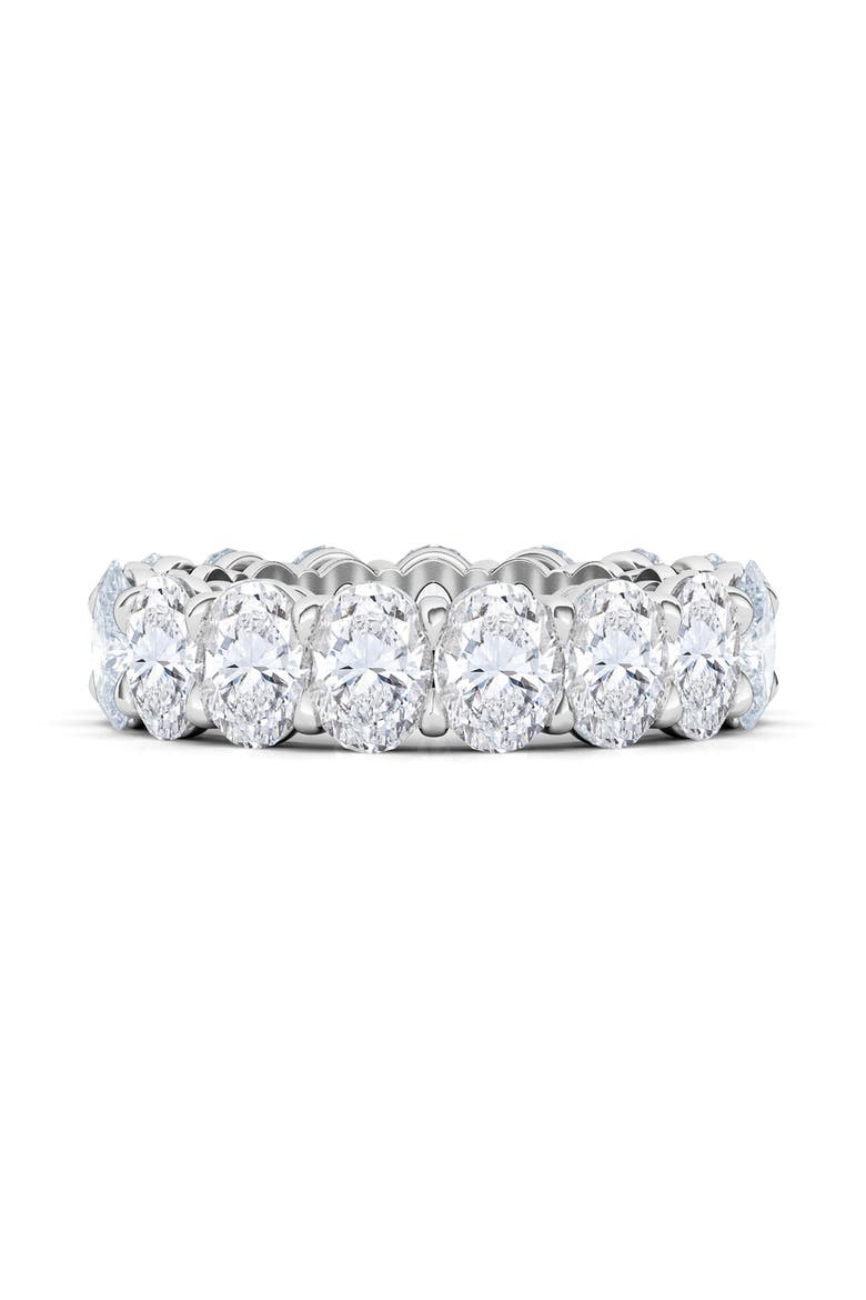 Oval Cut Lab Grown Diamond Eternity Band, Alternate, color, WHITE GOLD