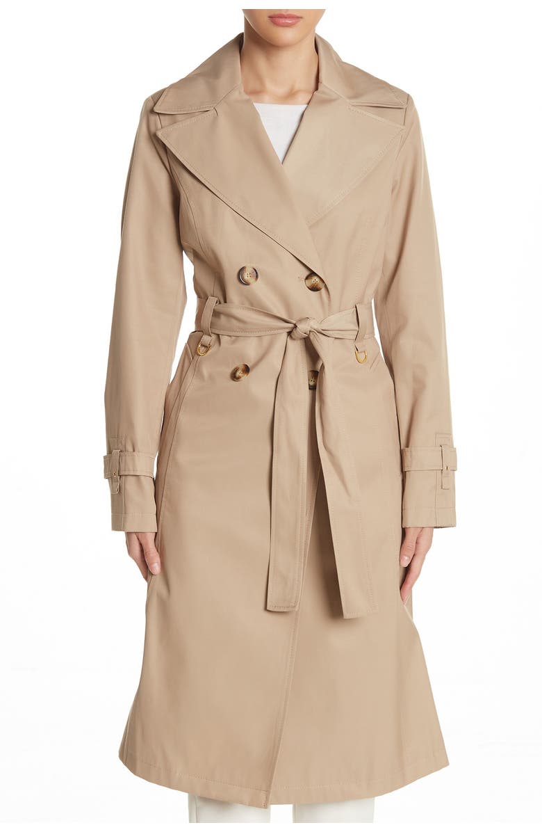 Via Spiga Double Breasted Water Repellent Trench Coat, Alternate, color, 