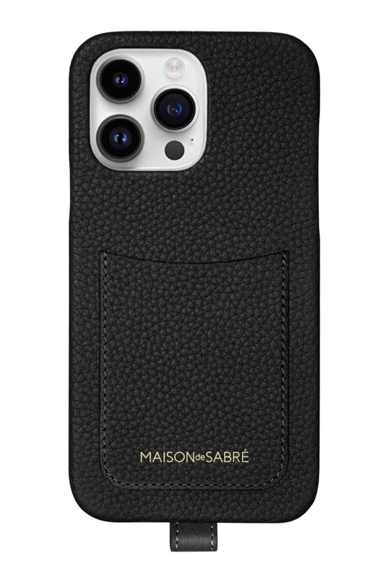 Sling Phone Case iPhone 14 Pro, Alternate, color, Black Caviar