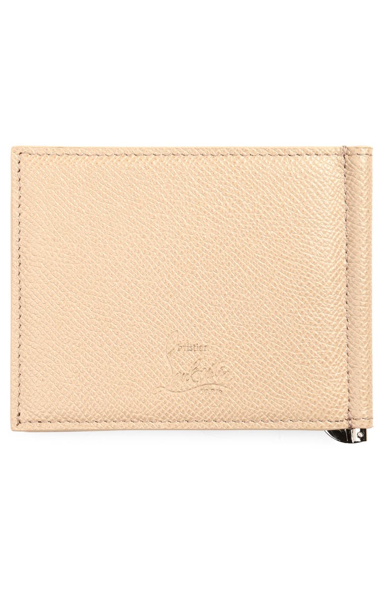 Christian Louboutin Groovy Calfskin Bifold Wallet with Money Clip, Alternate, color, Saharienne/ Saharienne