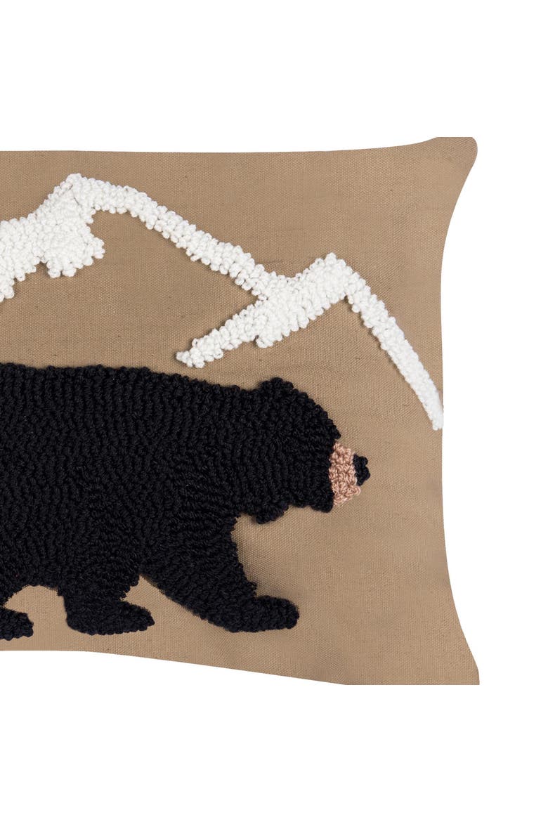Woodland Hooked Throw Pillows, Alternate, color, Brown