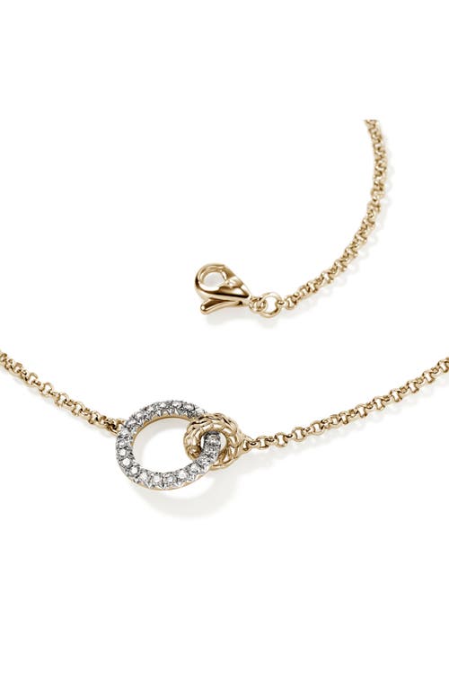 John Hardy Jh Essential Pavé Necklace, Diamonds In Gold