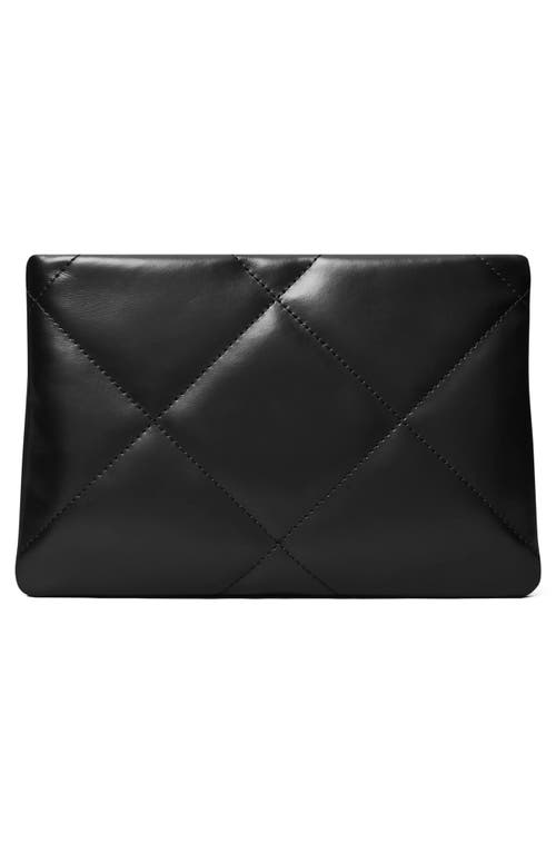 Tory Burch Kira Diamond Quilted Leather Crossbody Bag In Black