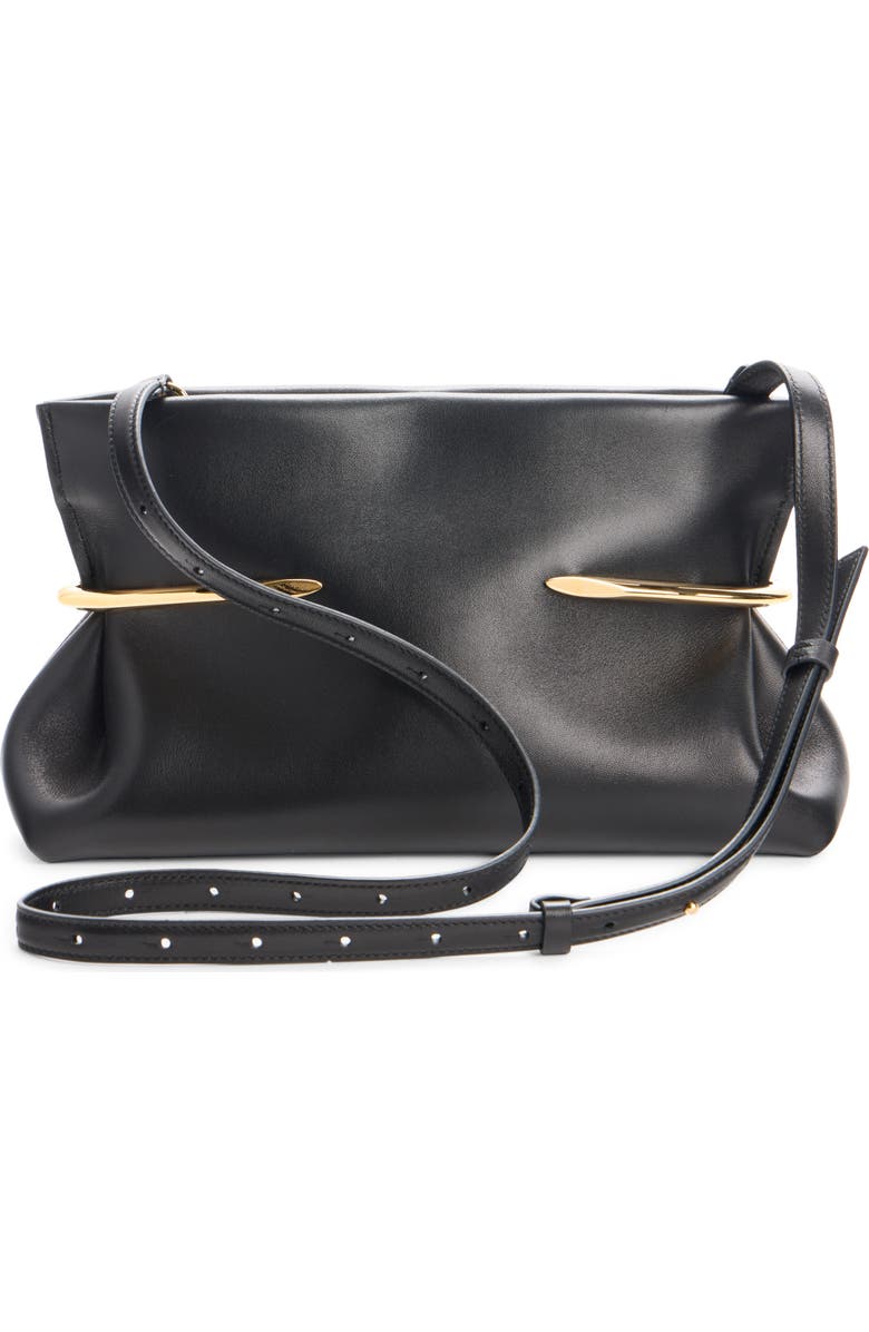 Givenchy Pinch Soft Leather Clutch, Alternate, color, Black