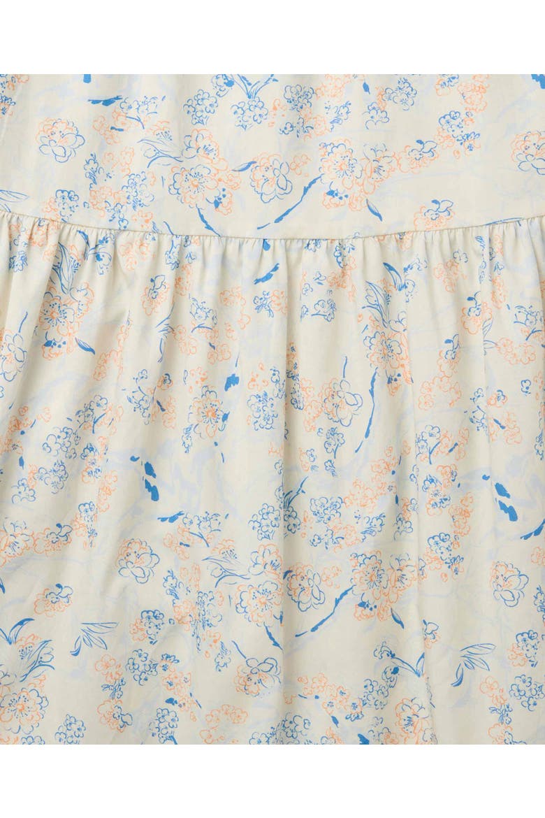 Denny Cotton Tiered Maxi Skirt, Alternate, color, White And Blue