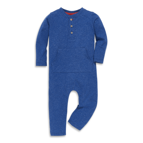 Baby Heathered Henley Romper