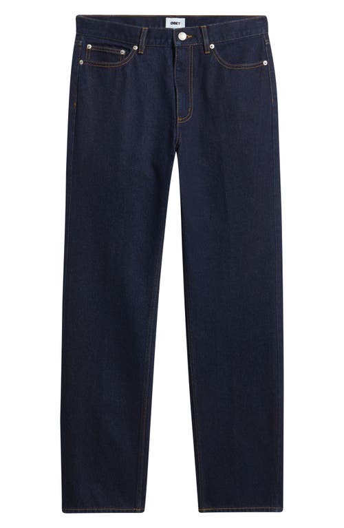 Obey Bender Relaxed Jeans In Blue