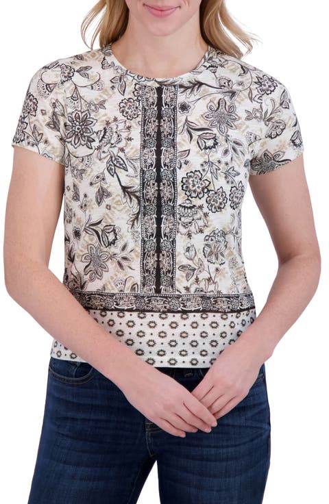 Floral Cotton & Modal T-Shirt