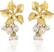 PERACAS Magnolia Grape Drop Earrings
