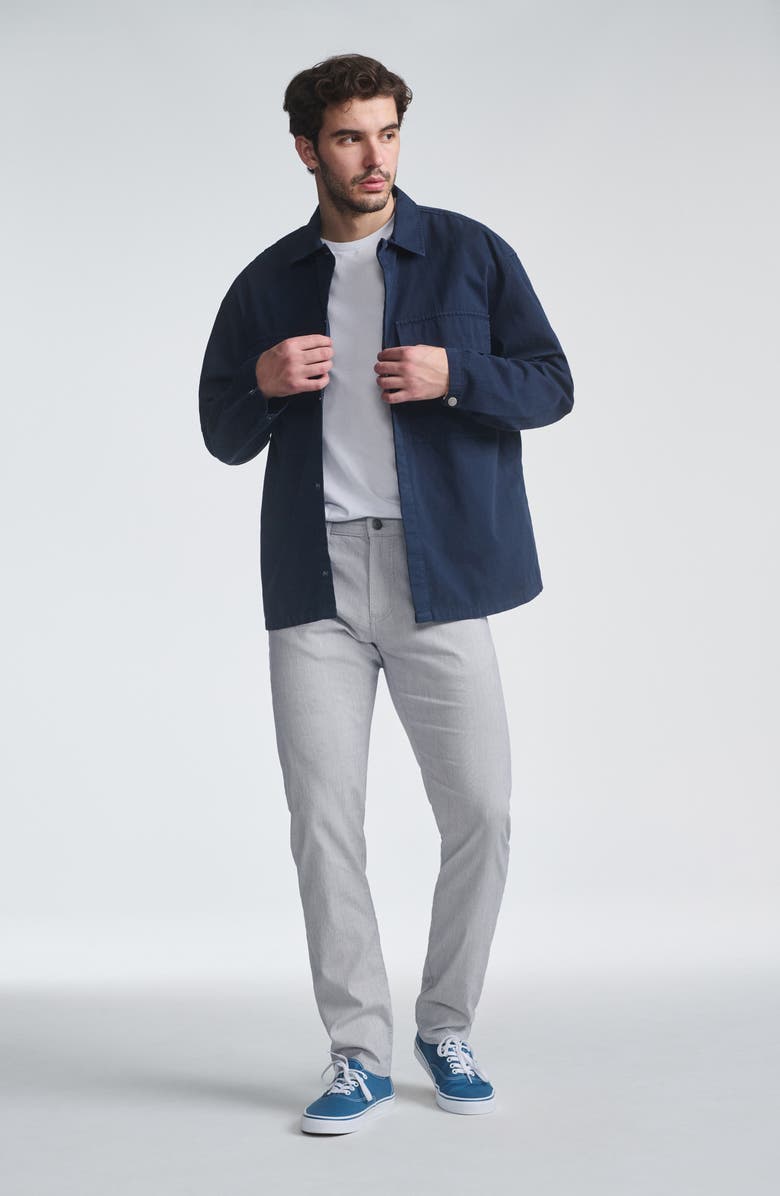 Mavi Jeans Jake Micro Stripe Slim Fit Pants, Alternate, color, Light Grey Linen Stripe